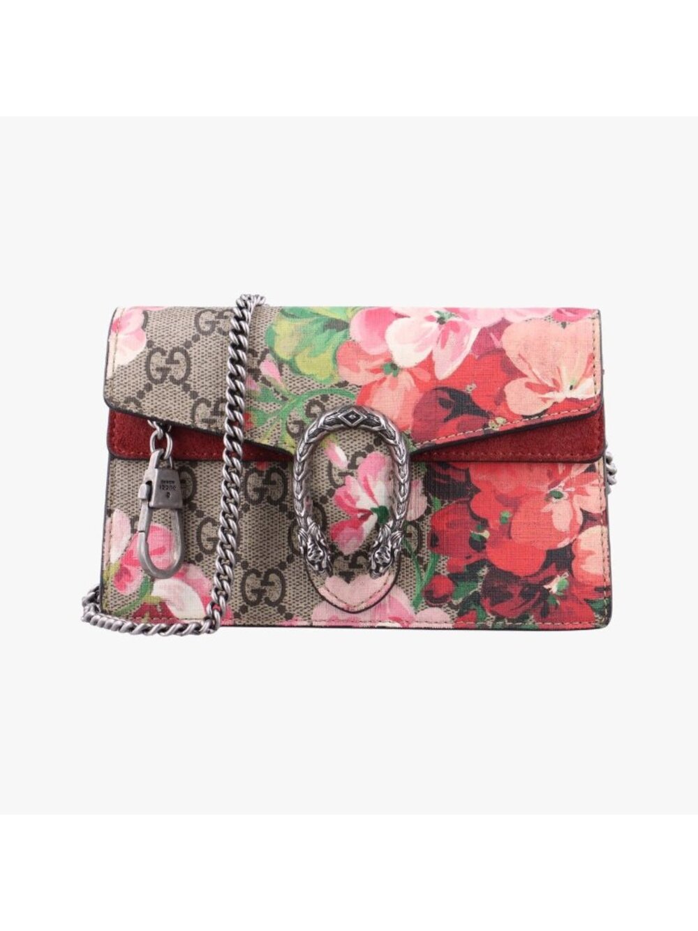 Gucci Dionysus Beige Multicolor Suede Shoulder Bag